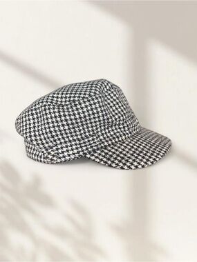 Buckle Black and White Houndstooth Cadet Cap